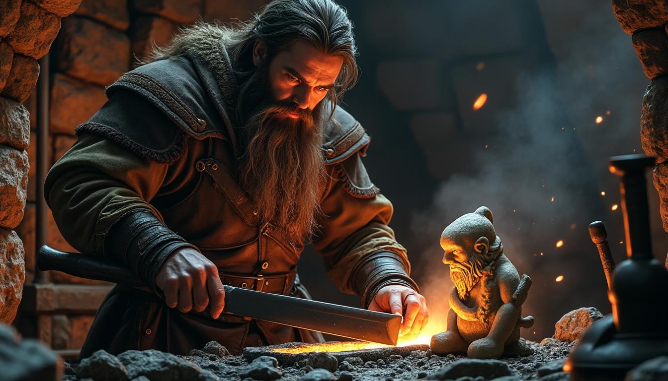 découvrez aulë, le dieu forgeron de la mythologie de tolkien, célèbre pour sa création des nains. plongez dans l'univers fascinant de la terre du milieu et explorez les légendes entourant ce personnage emblématique, symbole d'ingéniosité et de détermination.