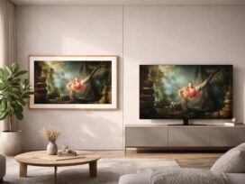 découvrez les avantages du style artistique avec the frame comparé à un écran plat traditionnel et transformez votre expérience visuelle en une véritable œuvre d'art.